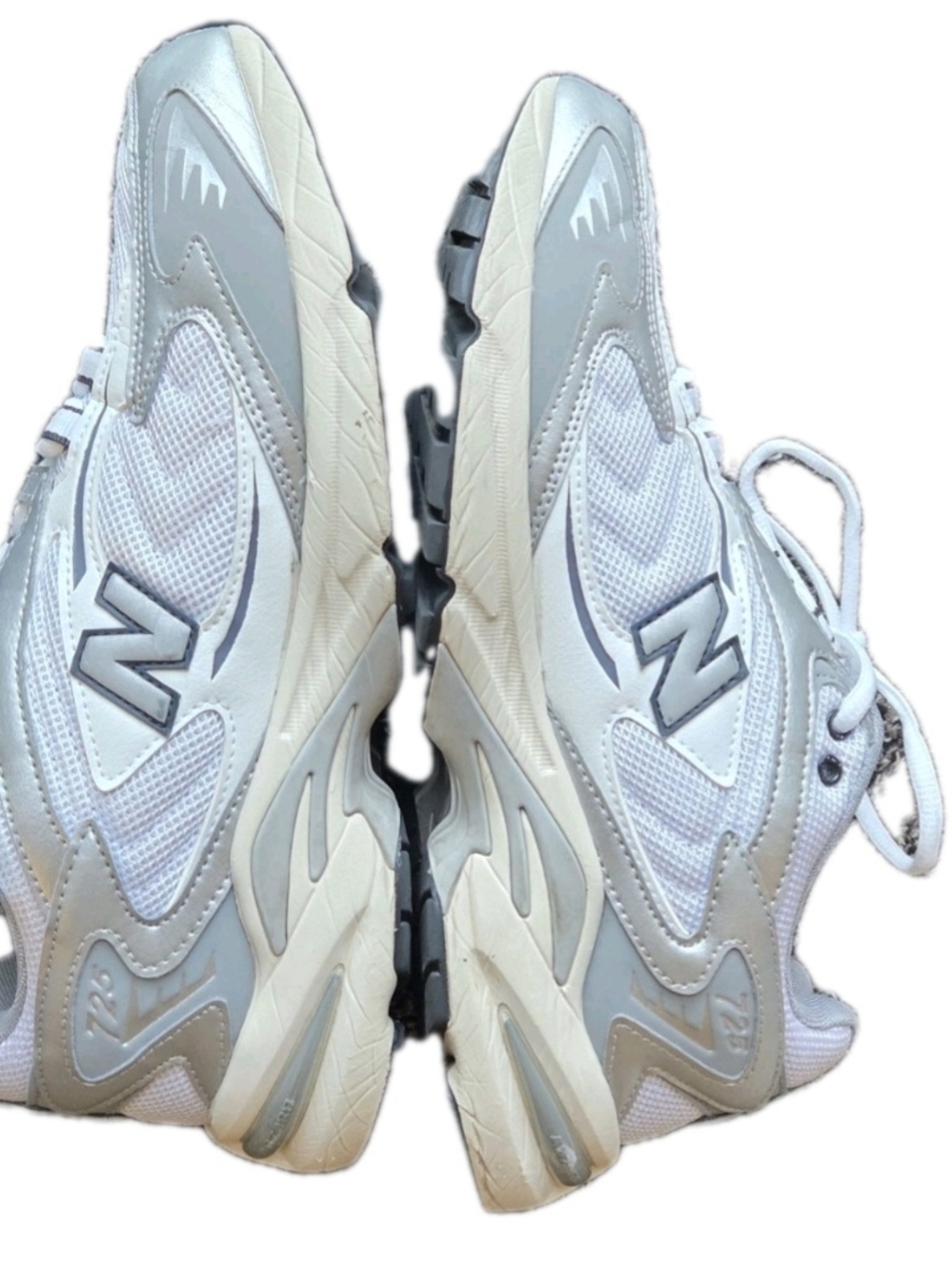 New Balance 725 ML725CD White Metallic Silver Slate Grey US Men's Size 10.5 - Picture 7 of 11